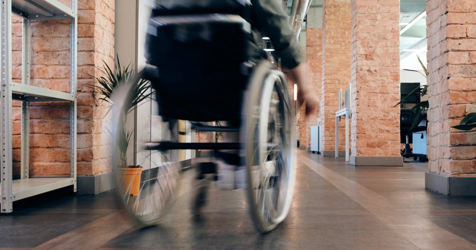 photo of person using wheelchair